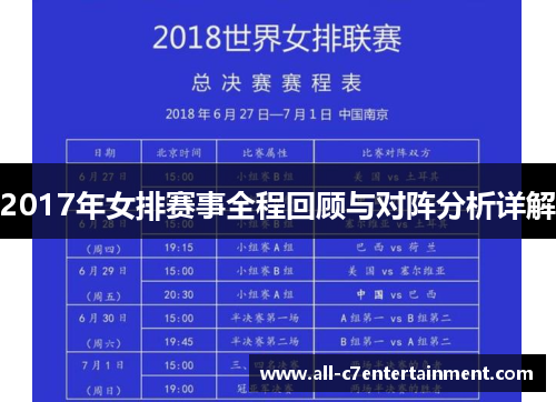 2017年女排赛事全程回顾与对阵分析详解